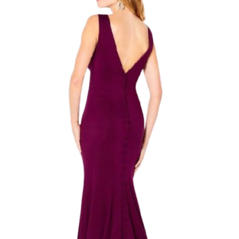 SALE NWT Cameron Blake 220635 Jersey Mother of the Bride Dress Blue Size 12 - Picture 3 of 6